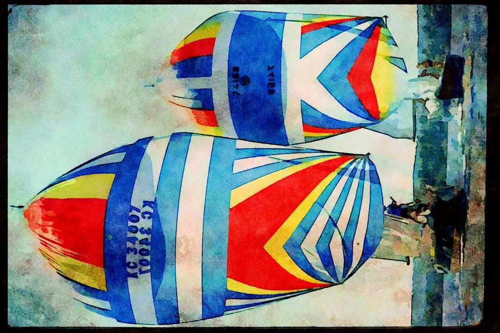 Sailing Sail 338054 The Leading Edge A4 Limited Edition Watercolour Print