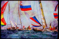 Sailing Sail 338061 Reaching To The Layline A4 Limited Edition Watercolour Print