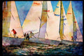 Sailing Sail 338065 On Your Mark, Get Set, Go A4 Limited Edition Watercolour Print