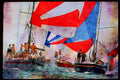 Sailing Sail 338073 Close Quarters A4 Limited Edition Watercolour Print