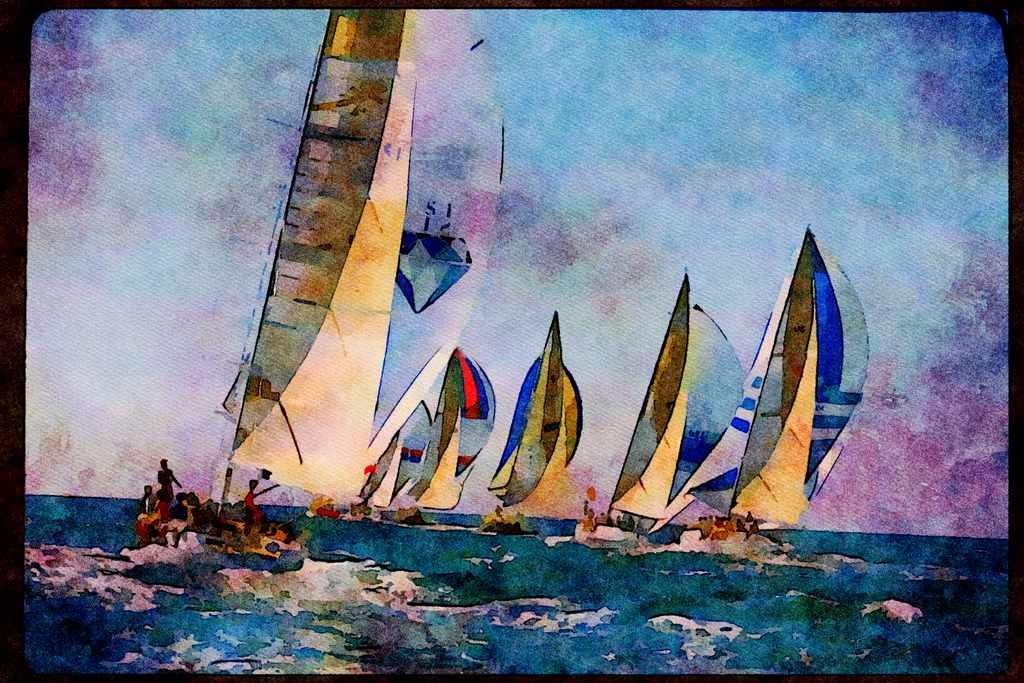 Sailing Sail 338093 Hey, Wait For Me A4 Limited Edition Watercolour Print
