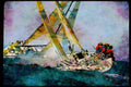 Sailing Sail 338096 Upwind Battle A4 Limited Edition Watercolour Print