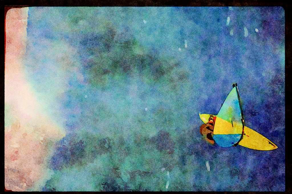 Sailing Sail Sailboarding 339021 Big Air, Hookipa, Maui A4 Limited Edition Watercolour Print