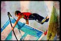 Sailing Sail Sailboarding 339047 Jibing Inside The Surf, Baja, Mexico A4 Limited Edition Watercolour Print