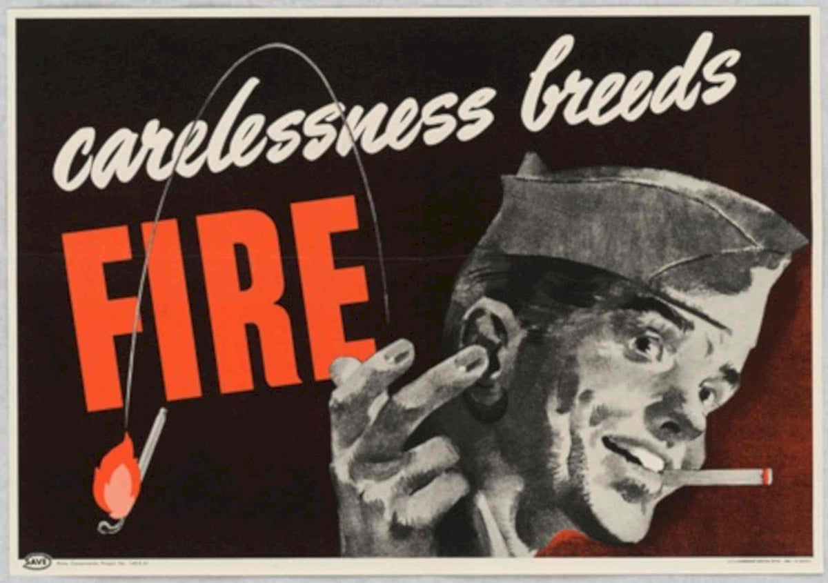 Sailor Fire Poster American World War II Advert Poster