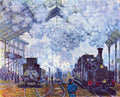 Saint Lazare Station In Paris Arrival Of A Train Monet A4 Photo Print