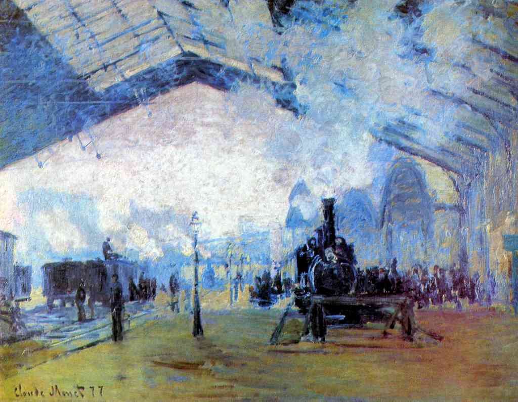 Saint Lazare Station In Paris Monet A4 Photo Print