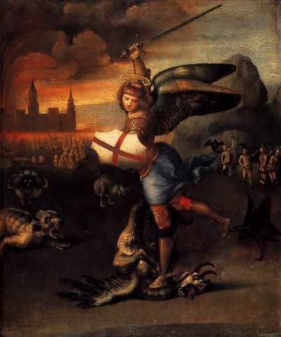 Saint Michael And The Dragon A4 Photo Print