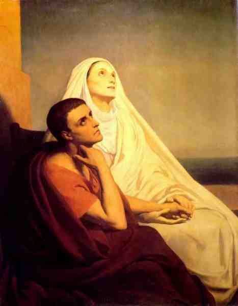 Saint Monique And Saint Augustin A4 Photo Print