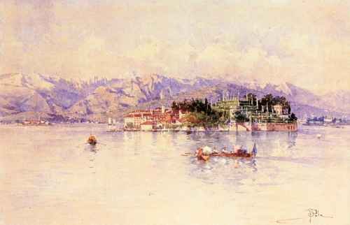 Sala Paolo Boating On Lago maggiore Isola Bella Beyond A4 Photo Print