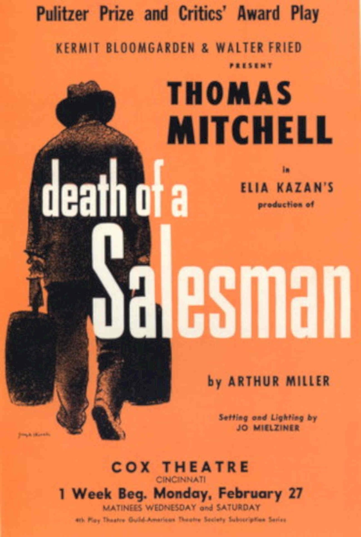 Salesman William Loman 1940s Vintage Retro Advert Poster