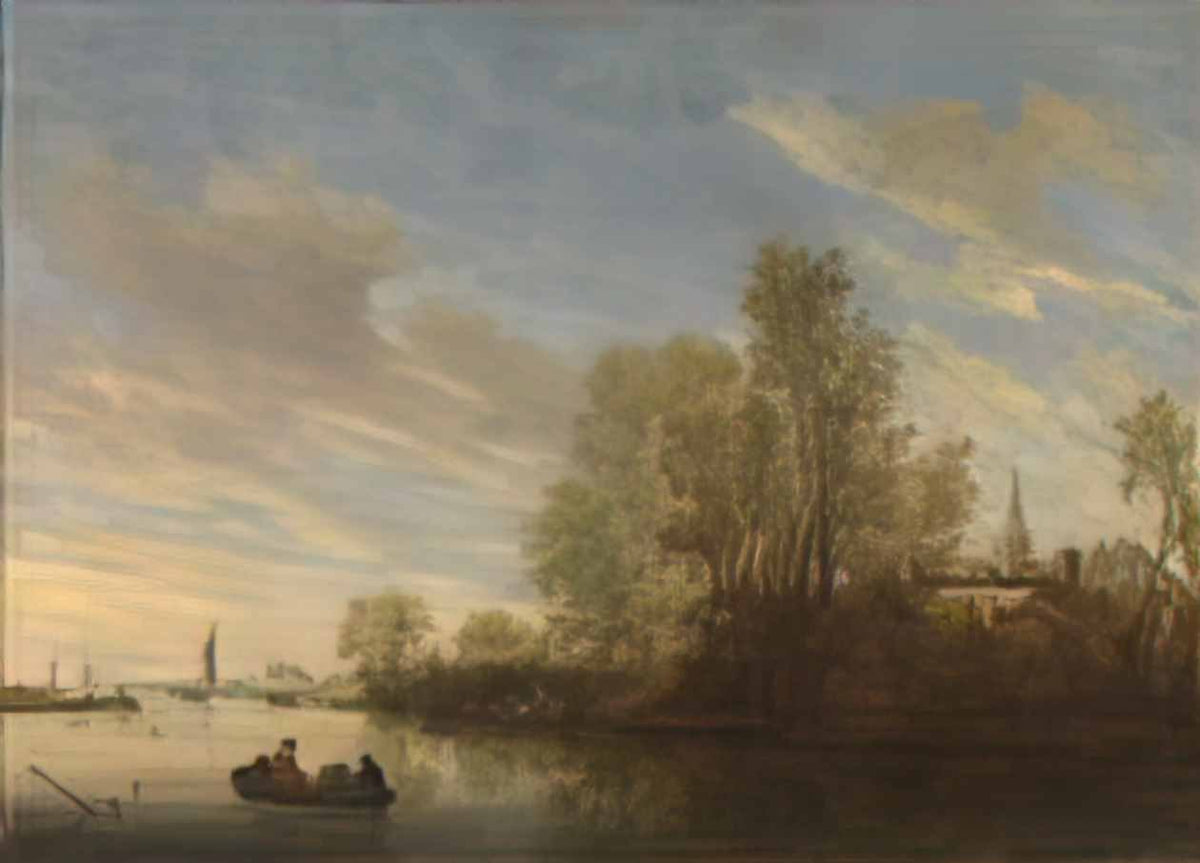 Salomon Ruysdael riviergezicht bij deventer rijksmuseum sk a 3259.jpe Art A4 Photo Print