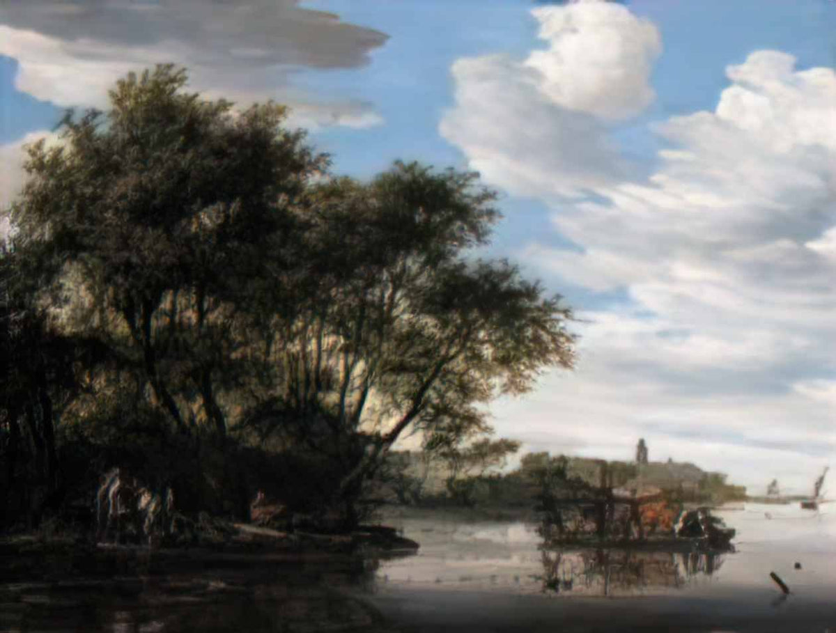 Salomon Ruysdael salomon van ruysdael ferry boat Art A4 Photo Print