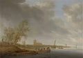 Salomon Ruysdael salomon van ruysdael river landscape with a view of Art A4 Photo Print