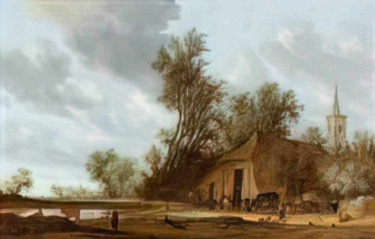 Salomon Ruysdael salomon van ruysdael the halt at the inn Art A4 Photo Print