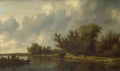 Salomon van Ruysdael A River Landscape with Fishermen A4 Photo Print