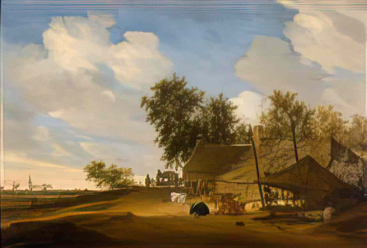 Salomon van Ruysdael attributed salomon van ruysdael landschap met bo Art A4 Photo Print