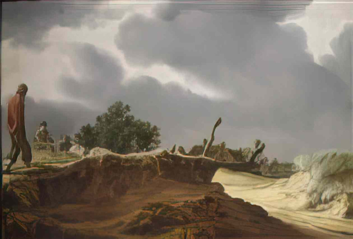 Salomon van Ruysdael landscape with sandy road by salomon van ruysdae Art A4 Photo Print