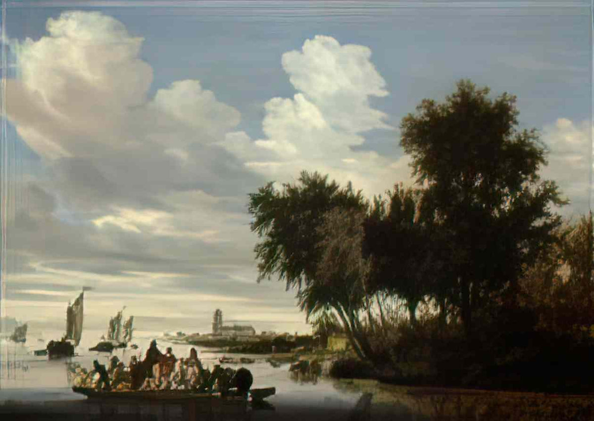 Salomon van Ruysdael rivierlandschap met een veerboot rijksmuseum sk Art A4 Photo Print