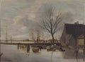 Salomon van Ruysdael s j van ruysdael winterlandschap met boerderij e Art A4 Photo Print
