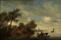 Salomon van Ruysdael salomon jacobsz van ruysdael riviergezicht met v Art A4 Photo Print