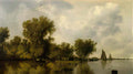 Salomon van Ruysdael salomon van ruysdael c 1602 1670 river scene 486 Art A4 Photo Print