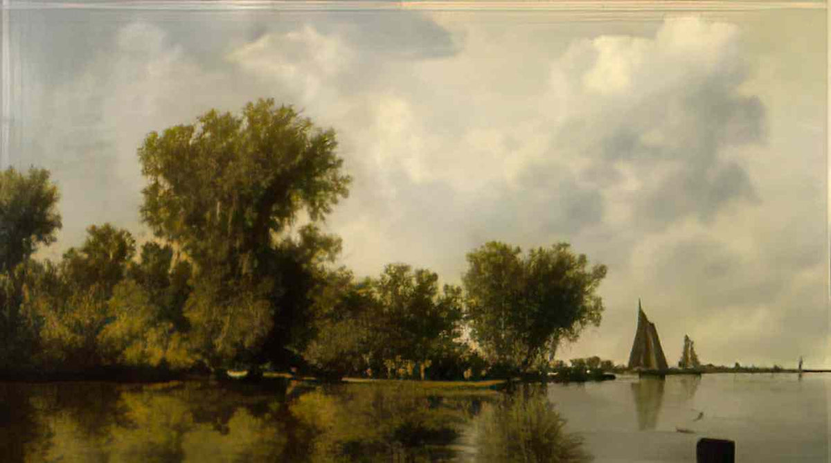 Salomon van Ruysdael salomon van ruysdael c 1602 1670 river scene 486 Art A4 Photo Print
