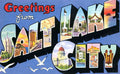 Salt Lake Luggage Label Vintage A4 Photo Print