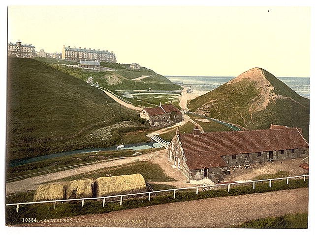 Saltburn by the Sea the Cat Nab Yorkshire Vintage A4 Photo Print