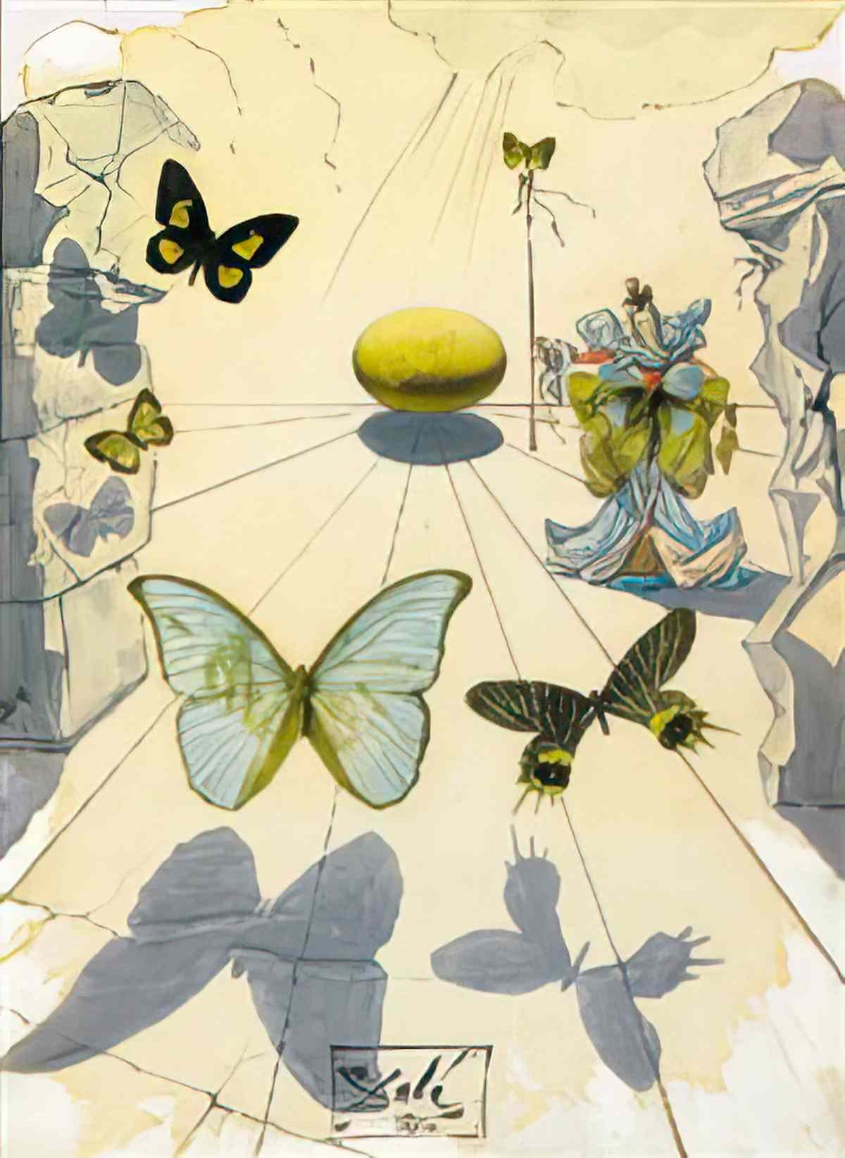 Salvador Dali salvador dali allegorie de soie Art A4 Photo Print