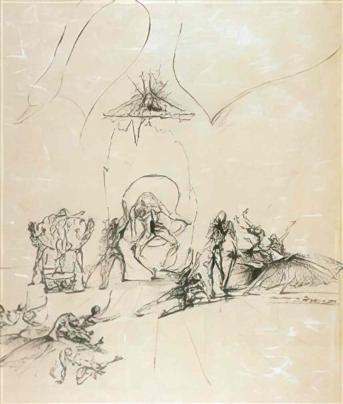 Salvador Dali salvador dali bacchanale representacion inspirada en e Art A4 Photo Print