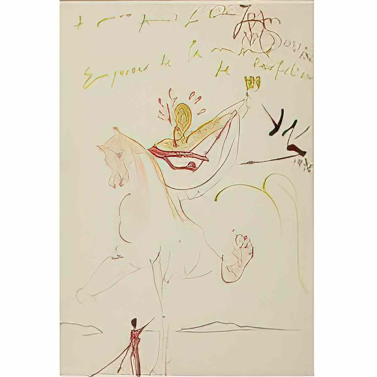 Salvador Dali salvador dali cavalier immortel1 Art A4 Photo Print