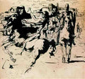 Salvador Dali salvador dali cavaliers Art A4 Photo Print