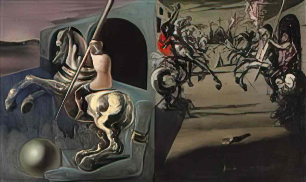 Salvador Dali salvador dali chevaliers en parade Art A4 Photo Print
