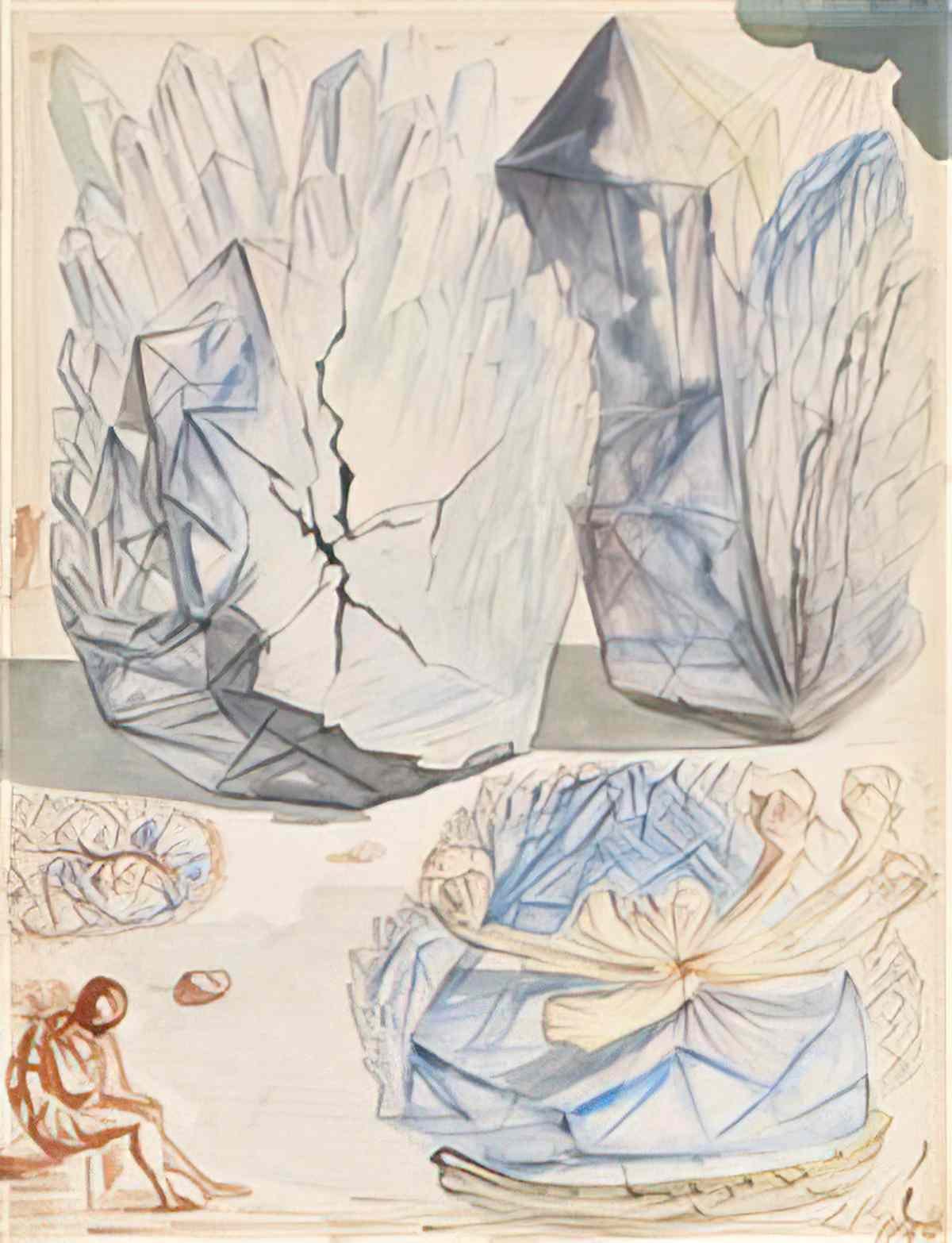 Salvador Dali salvador dali contemplation Art A4 Photo Print
