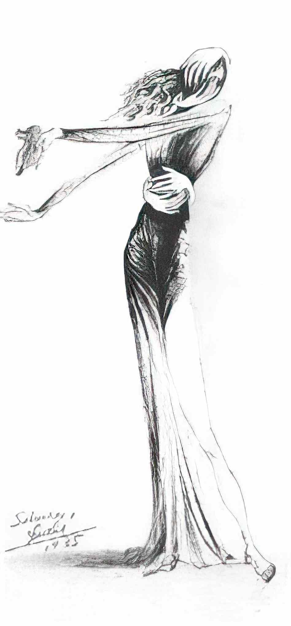 Salvador Dali salvador dali costume study Art A4 Photo Print
