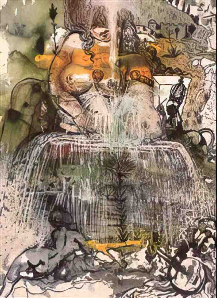 Salvador Dali salvador dali dans les jardins du harem Art A4 Photo Print