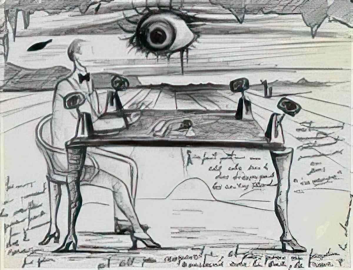 Salvador Dali salvador dali dessin pour spellbound Art A4 Photo Print