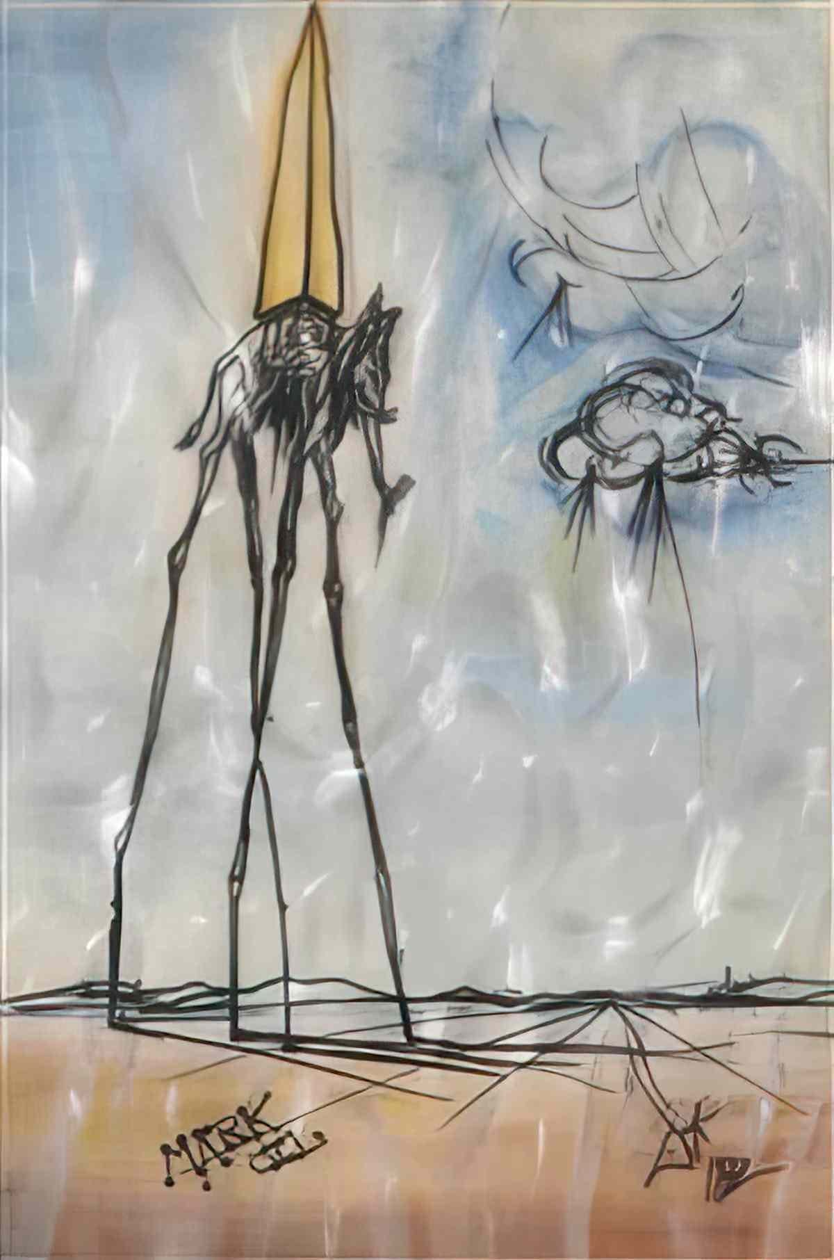 Salvador Dali salvador dali elephant spatial Art A4 Photo Print