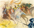 Salvador Dali salvador dali i cavalieri avanzano Art A4 Photo Print