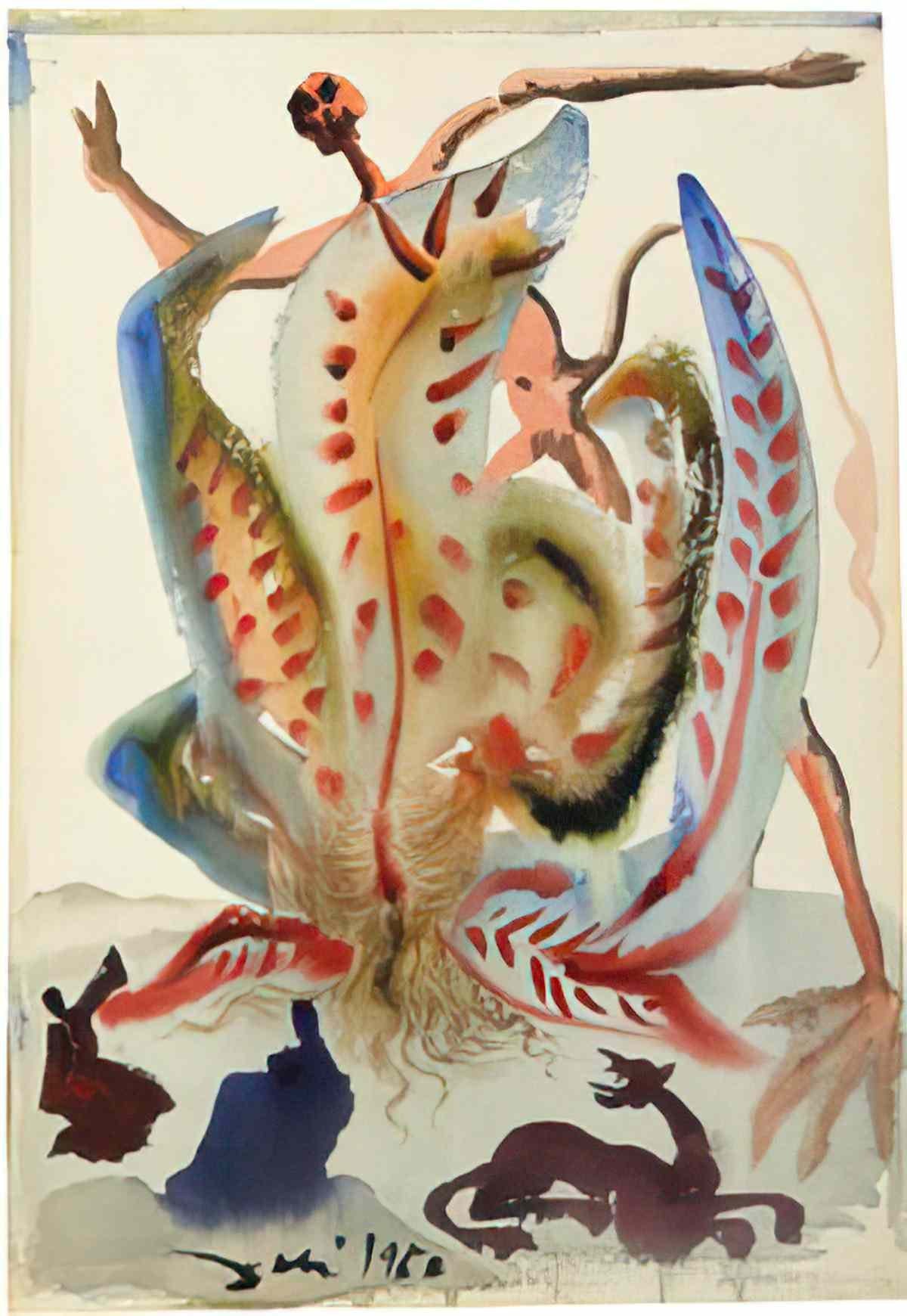 Salvador Dali salvador dali la gloutonnerie Art A4 Photo Print