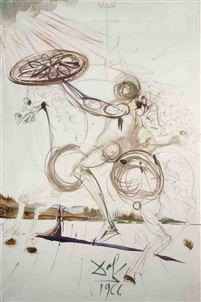Salvador Dali salvador dali le cavalier Art A4 Photo Print