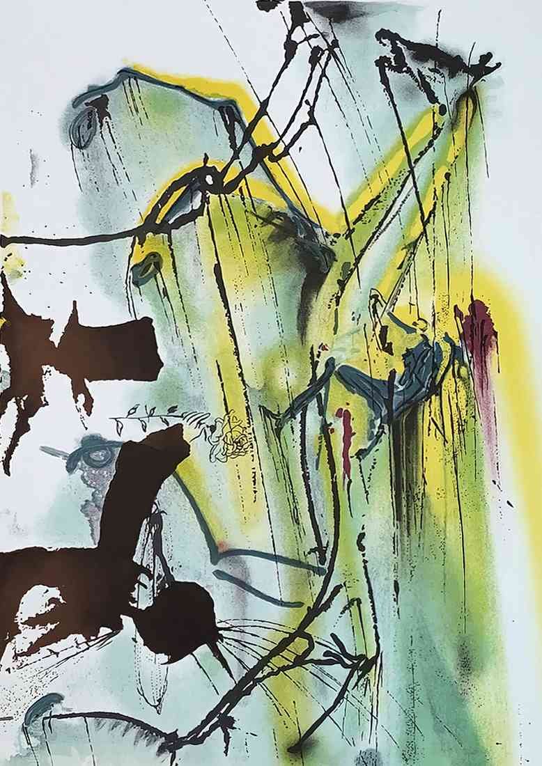 Salvador Dali salvador dali le cheval de course USE CROP A4 Photo Print