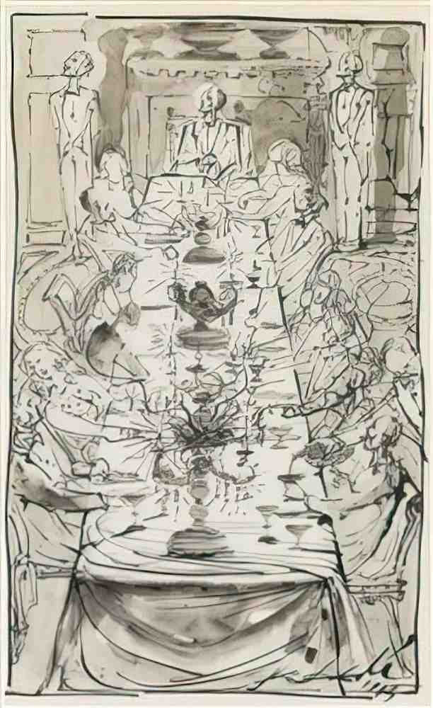 Salvador Dali salvador dali le dîner vouz voulez que je vous parle d Art A4 Photo Print
