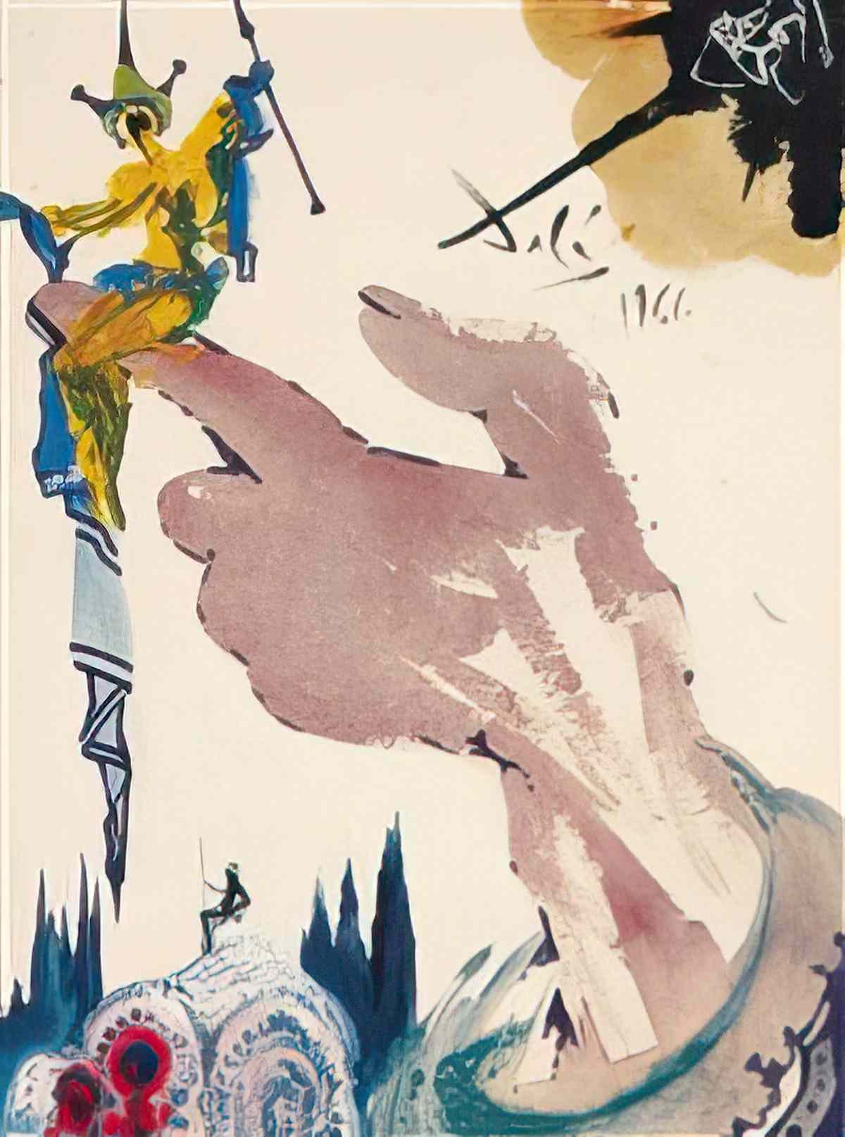 Salvador Dali salvador dali magicien sur le doigt Art A4 Photo Print