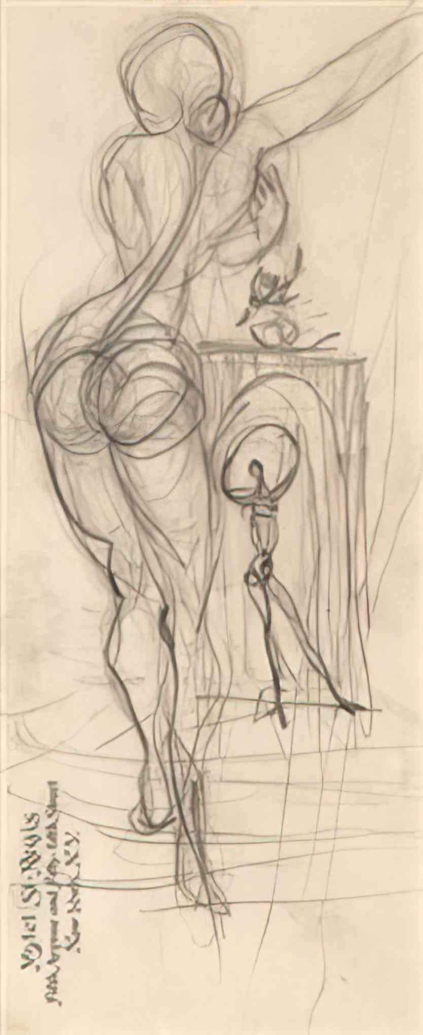 Salvador Dali salvador dali modele a sa toilette Art A4 Photo Print
