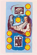 Salvador Dali salvador dali nine of pentacles Art A4 Photo Print