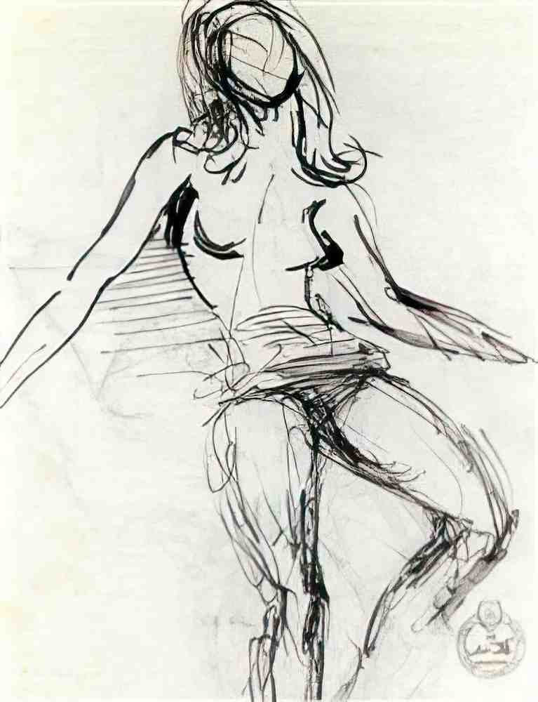 Salvador Dali salvador dali nu de face figure study fragment ver Art A4 Photo Print