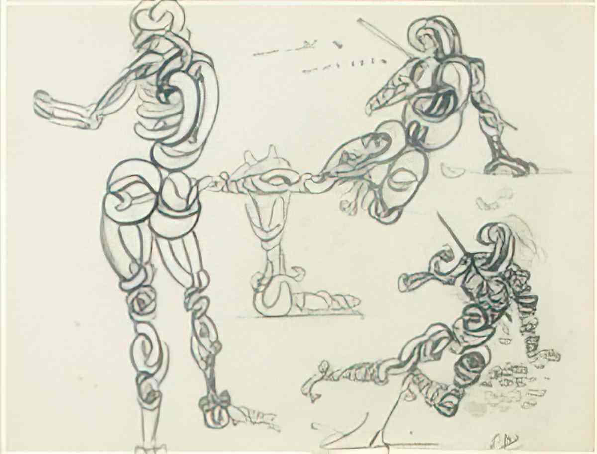 Salvador Dali salvador dali omelette figures Art A4 Photo Print