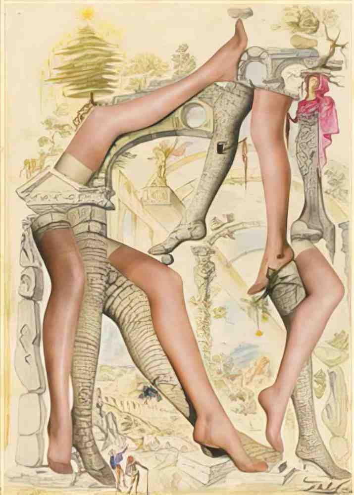 Salvador Dali salvador dali publicite pour bryan hosiery 2 Art A4 Photo Print